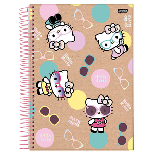 Caderno Universitario 1x1 80 Fls C.D. Jandaia - Hello Kitty Kraft 7